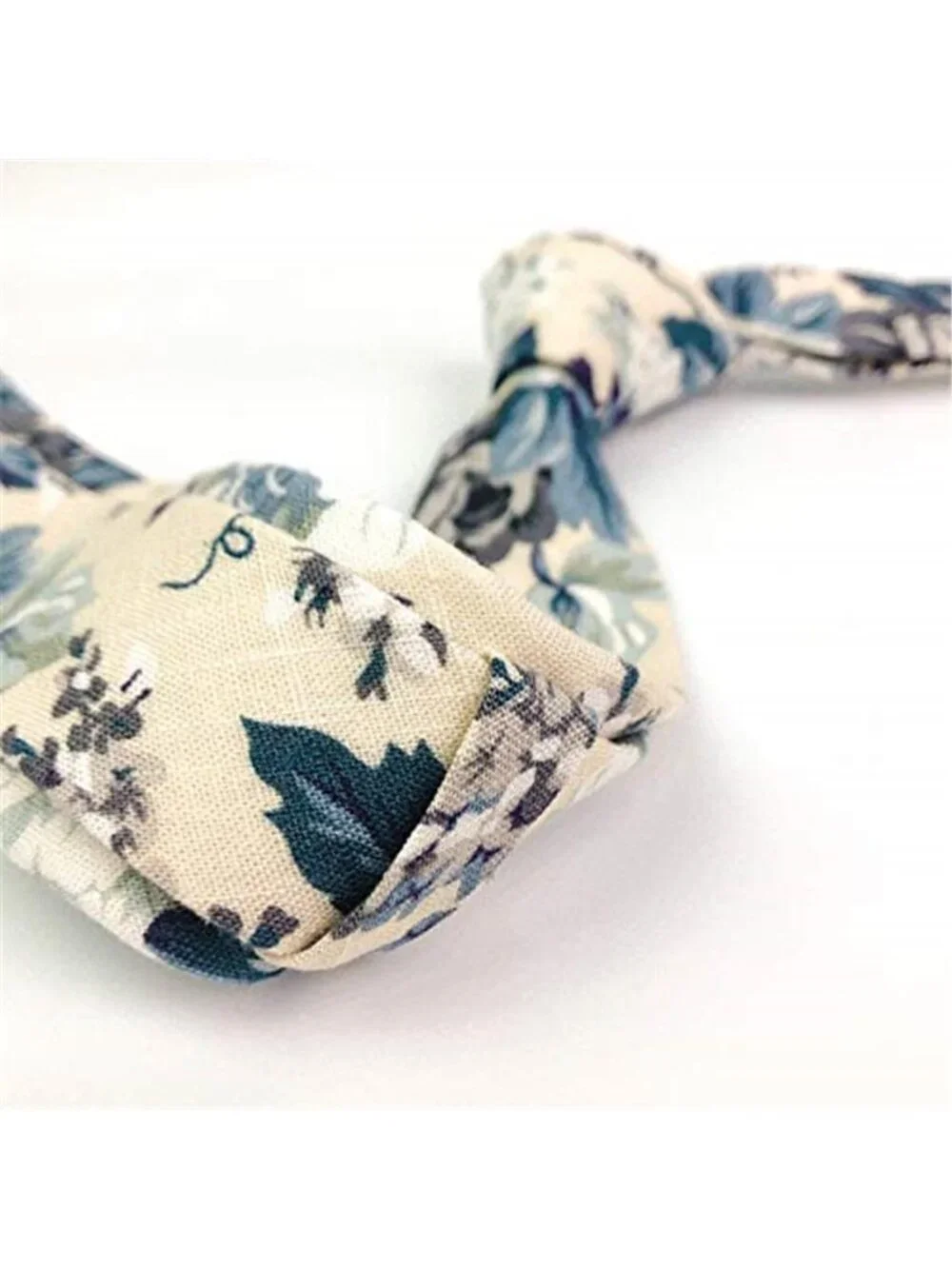 Men's Cotton Floral Neck Tie 2.56'' Printed Skinny Tie